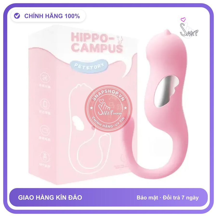 Trứng Rung Sốc Điện Ankni Hippo-Campus Rung 10 Chế Độ Điều Khiển Bằng App chính hãng - 10 chế độ rung, sạc USB, điều khiển qua app - giao hàng che tên kín đáo