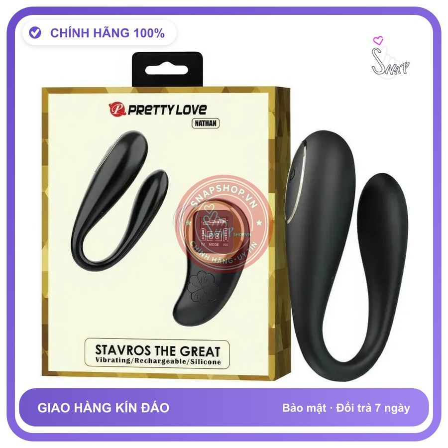 Trứng Rung Chữ C Pretty Love Nathan 10 Chế Độ Khác Nhau chính hãng - 10 chế độ rung, sạc usb, chất liệu an toàn cho da - giao hàng che tên kín đáo