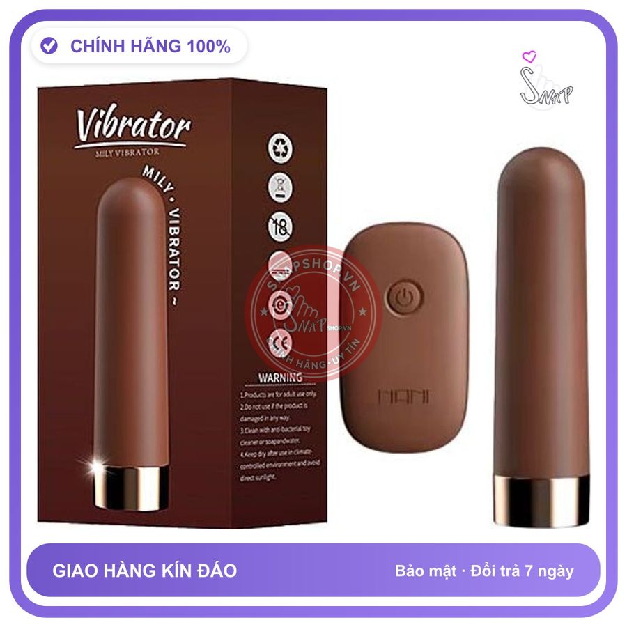 Trứng Rung Mini Hình Thỏi Son 10 Tần Số chính hãng - 10 chế độ rung, sạc usb, điều khiển từ xa - giao hàng che tên kín đáo