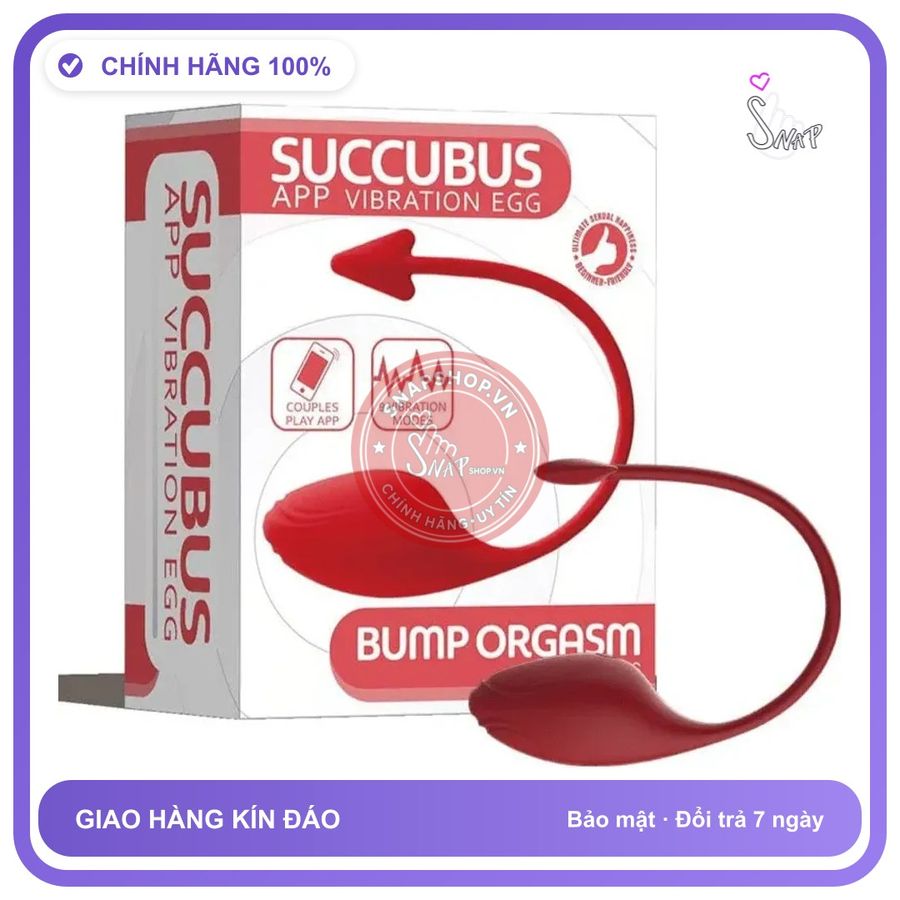 Trứng Rung Succubus Khám Phá Cực Khoái Mới Với chính hãng - 9 chế độ rung, sạc usb, điều khiển qua app - giao hàng che tên kín đáo