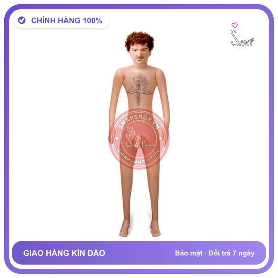 Búp Bê Bơm Hơi Nam Giới Dành Cho Nữ chính hãng - sạc USB, silicone mềm mại, chất liệu an toàn cho da - giao hàng che tên kín đáo
