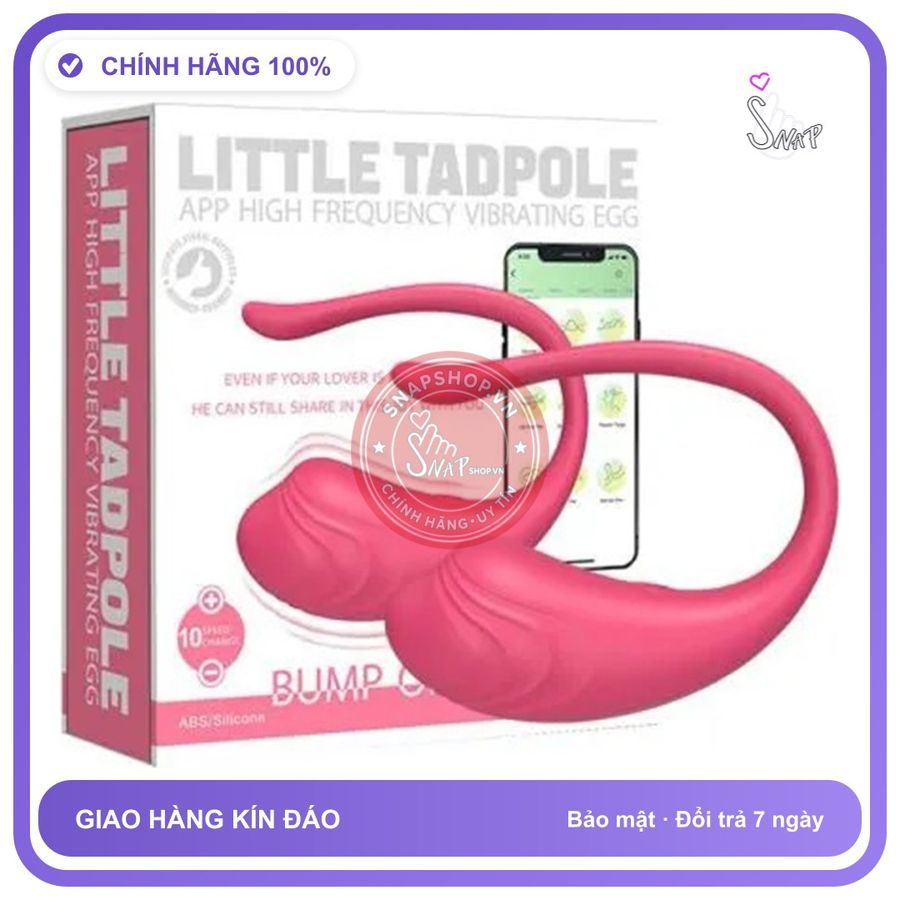 Trứng Rung Little Tadpole Khám Phá Cực Khoái Mới chính hãng - 10 chế độ rung, điều khiển qua app, điều khiển từ xa - giao hàng che tên kín đáo
