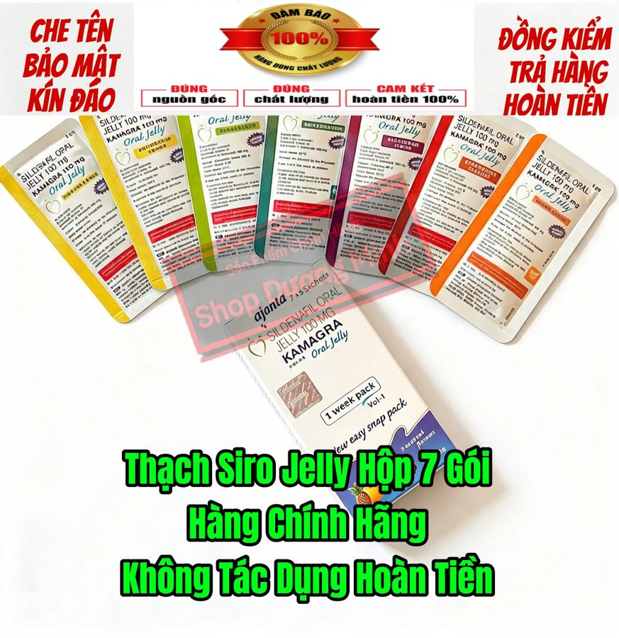 ( Hàng Chính Hãng) 7 Gói Thạch Siro Jelly, Hỗ Trợ Tăng Sinh Lý, Cho Nam Nữ, Cực Mạnh, Tác Dụng Nhanh