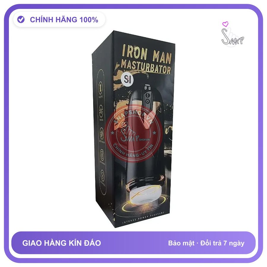 Sản Phẩm Chính Hãng Loại 1 - Máy Iron Man 13 Chế Độ rung nhấp chuyển động đẩy tới và lui - 4 chế độ rung, sạc usb, rung 