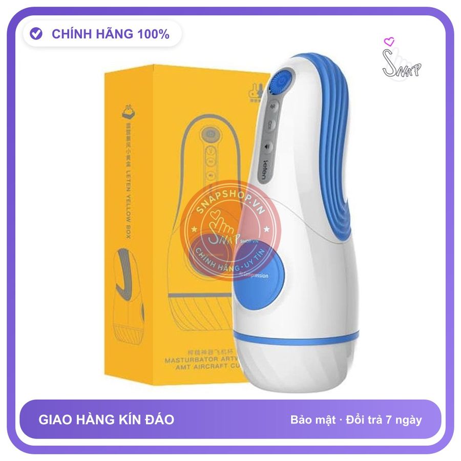 Âm Đạo Giả Leten AMT AirCraft Rung Rên Co Bóp + Massage Êm Ái chính hãng - sạc USB, rung êm không tiếng động, chống nước - giao hàng che tên kín đáo