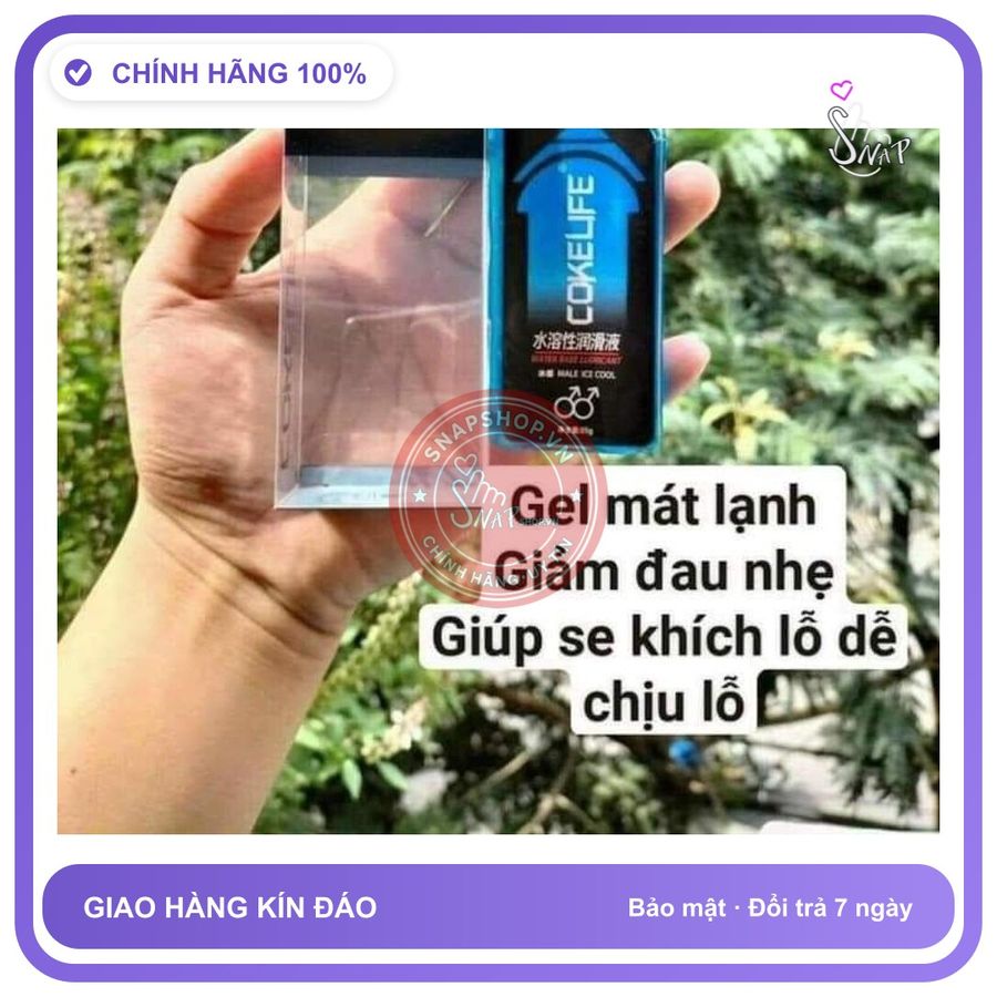 Gel bôi trơn COKE LIFE Sản Phẩm Chính Hãng Gel bôi trơn mát lạnh, giảm đau, Độ trơn cao, lâu khô, an toàn cho da
