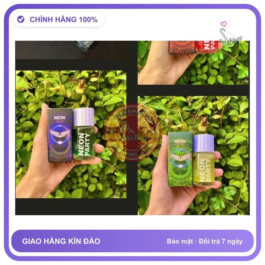 Chai hít tăng khoái cảm Popper NEON PARTY 40ml Hàng Nhập Khẩu Chính Hãng USA Popper Neon Party 40ml, Rất Mạnh, Phê Lâu, Lấy Ngẫu Nhiên