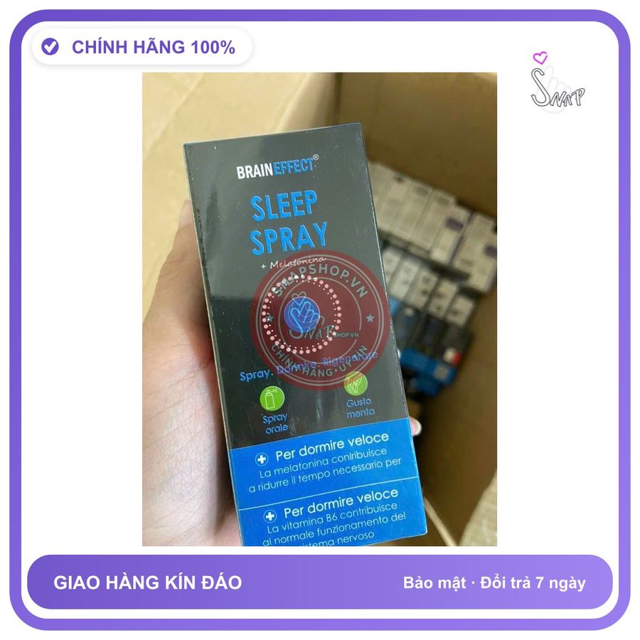 Xịt miệng BrainEffect bổ sung Melatonin và Vitamin B6 hương bạc hà chính hãng
