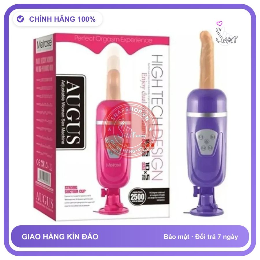 Dương Vật Giả Tự Động Thụt Cho Nữ Augus chính hãng - sạc USB, rung nhấp chuyển động đẩy tới và lui tự động, silicone mềm mại - giao hàng hàng có sẵn
