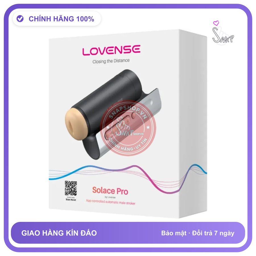 Máy Lovense Solace Pro Với Công Nghệ AI chính hãng - 00 chế độ rung, sạc usb, điều khiển qua app - giao hàng che tên kín hàng có sẵn