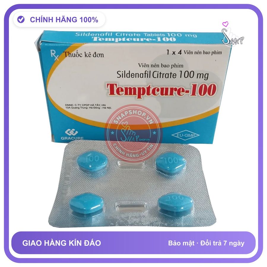 Thuốc Cương Dương Temptcure-100 chính hãng - chất liệu an toàn cho da, dễ vệ sinh, êm ái khi dùng - giao hàng che tên kín đáo