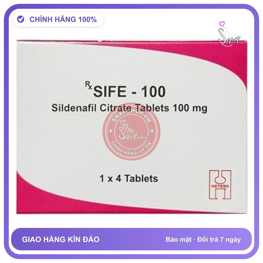 Thuốc Dường Dương Sife 100mg chính hãng - chất liệu an toàn cho da, dễ vệ sinh, êm ái khi dùng - giao hàng che tên kín đáo