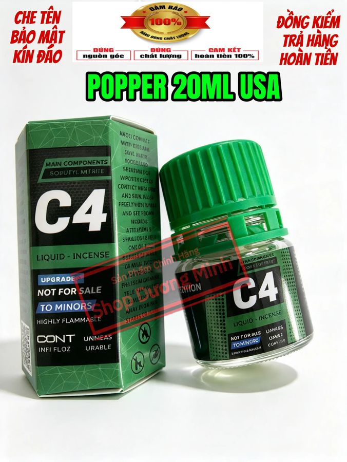 ( Cam Kết Hiệu Quả Khi Sử Dụng) Dòng Popper 20ml USA, Hàng Chính Hãng, Nhập Khẩu, Cực Mạnh, Tác Dụng Nhanh, Bao Phê 