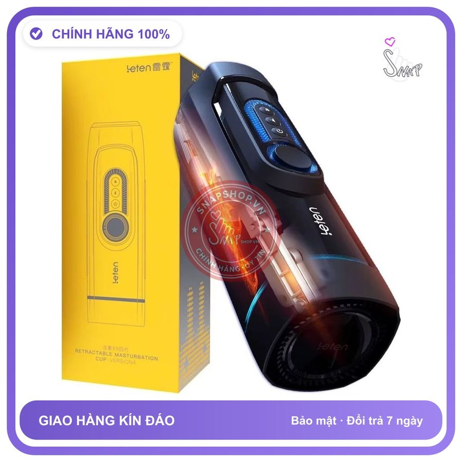 Máy Letten X9 Piston Rung Mạnh Mẽ chính hãng - 1 tốc độ rung, sạc USB, rung nhấp chuyển động đẩy tới và lui tự động - giao hàng che tên kín đáo