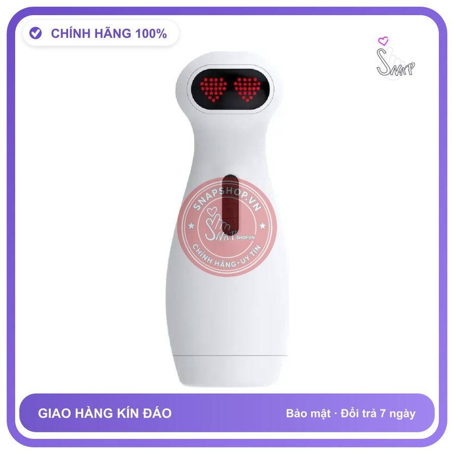 Âm Đạo Giả Cute Robot Bú Hút Co Thắt Tự Động chính hãng - 10 chế độ rung, sạc usb, rung nhấp chuyển động đẩy tới và lui tự động - giao hàng che tên kín đáo