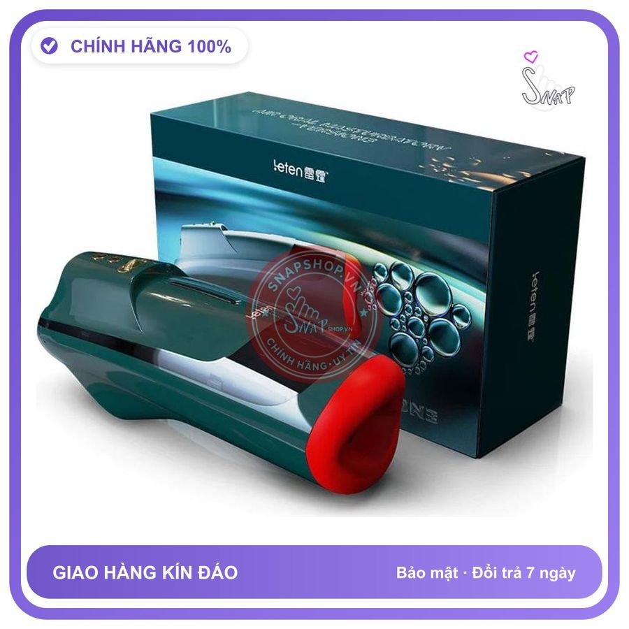 Máy Air Blowjob Leten hút và mút cực mạnh Tự Động Có Nhiệt chính hãng - 5 mức rung, sạc USB, silicone mềm mại - giao hàng che tên kín đáo
