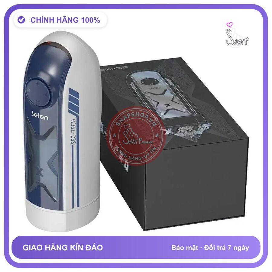 Máy X Speed Leten Thụt 10 Tốc chính hãng - 10 chế độ rung, có sưởi ấm, silicone mềm mại - giao hàng che tên kín đáo