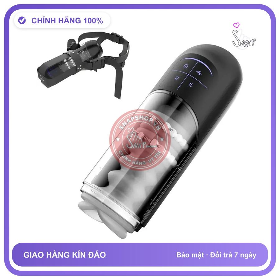 Máy XSpaceCup XT12 Tự Động rung nhấp chuyển động đẩy tới và lui Cho Nam chính hãng - 10 chế độ rung, sạc USB, rung nhấp chuyển động đẩy tới và lui tự động - giao hàng che tên kín đáo