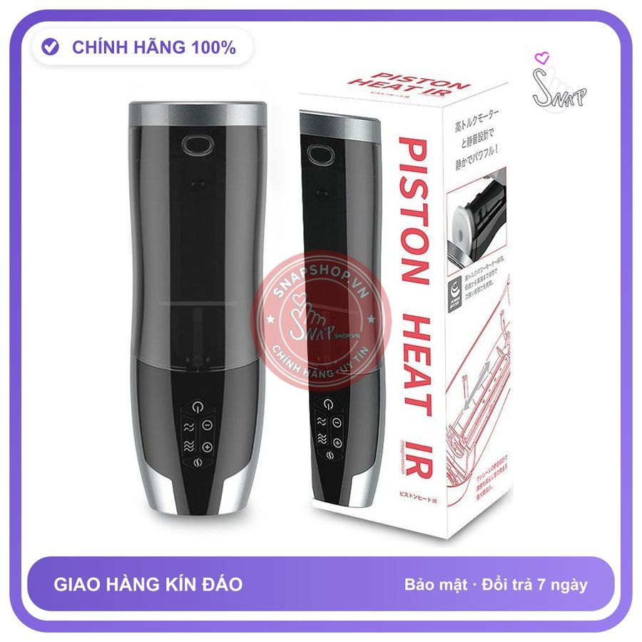 Máy Piston Heat IR chính hãng - 10 chế độ rung, sạc USB, có sưởi ấm - giao hàng che tên kín đáo