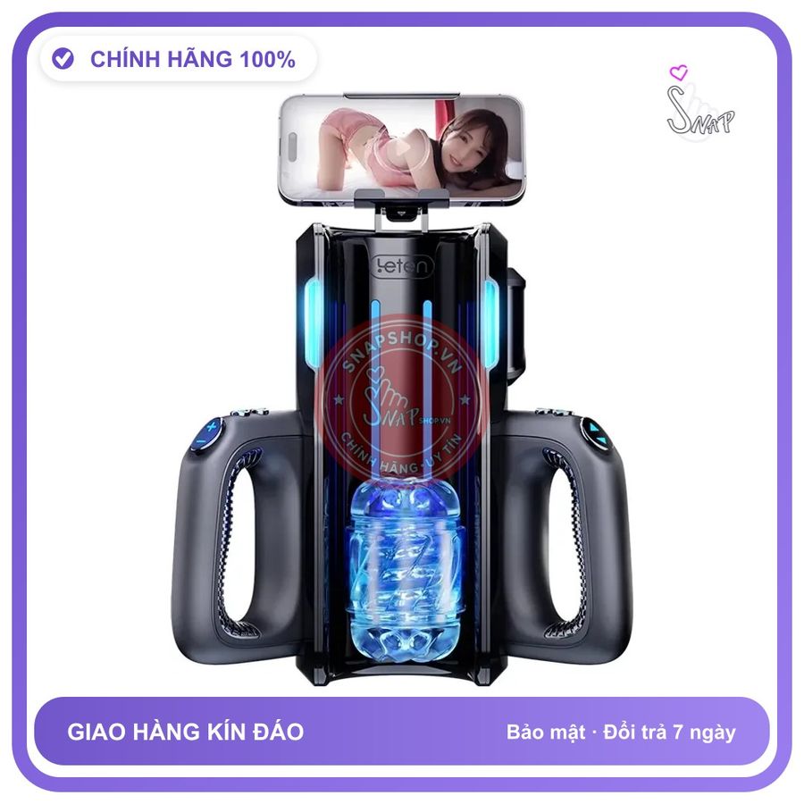 Máy Cao Cấp Thế Hệ Mới Leten chính hãng - 10 tốc độ rung, sạc USB, silicone cao cấp - giao hàng che tên kín đáo