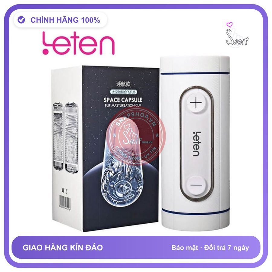 Cốc Cao Cấp Space Capsule Flip Masturbation Cup Leten chính hãng - silicone mềm mại, chất liệu an toàn cho da, dễ vệ sinh - giao hàng che tên kín đáo