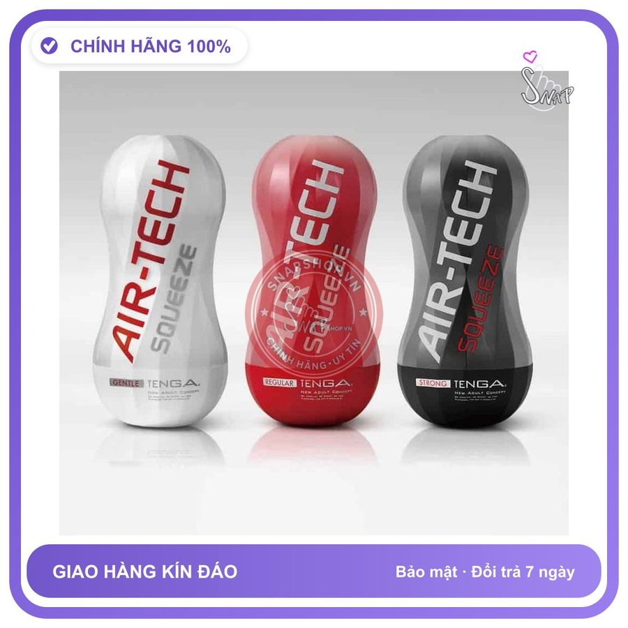 Cốc Tenga Tenga Air Tech Squeeze chính hãng - silicone mềm mại, chất liệu an toàn cho da, dễ vệ sinh - giao hàng che tên kín đáo