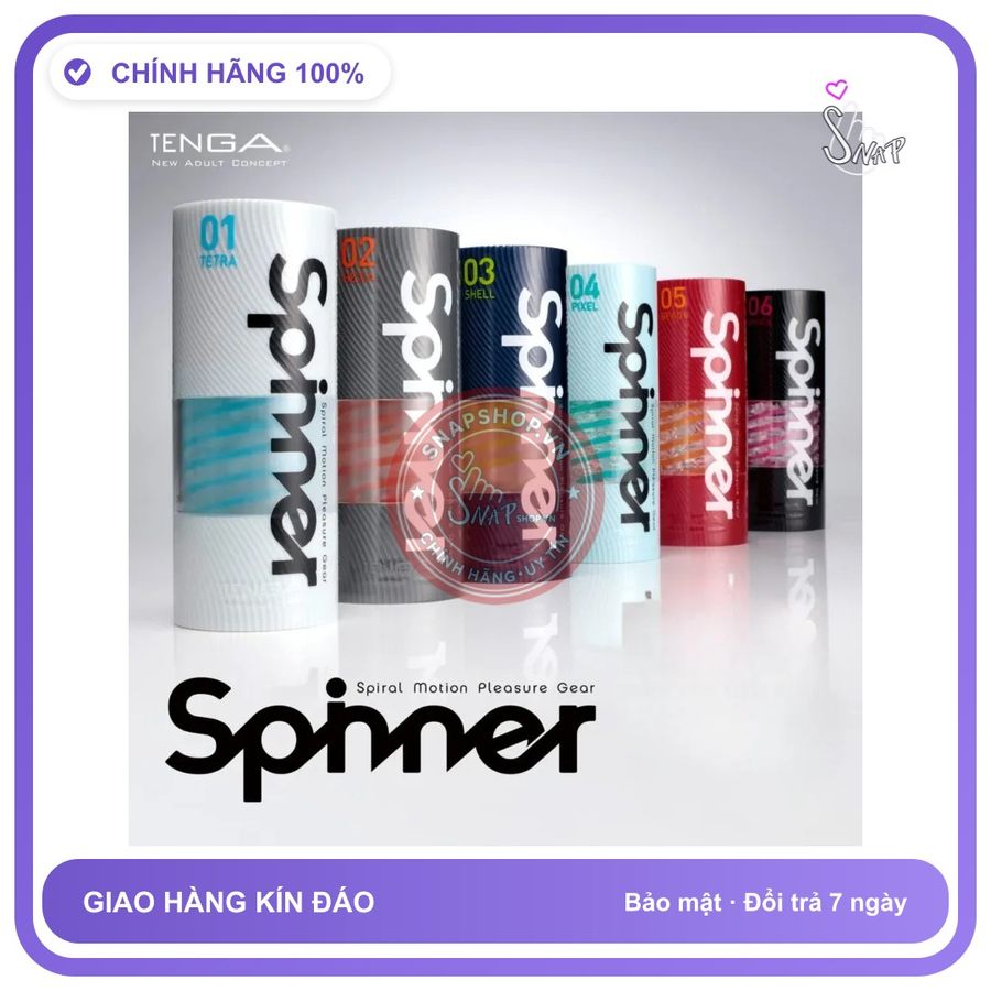 Cốc Tenga Spinner 6 Styles chính hãng - sạc USB, chất liệu an toàn cho da, dễ vệ sinh - giao hàng che tên kín đáo