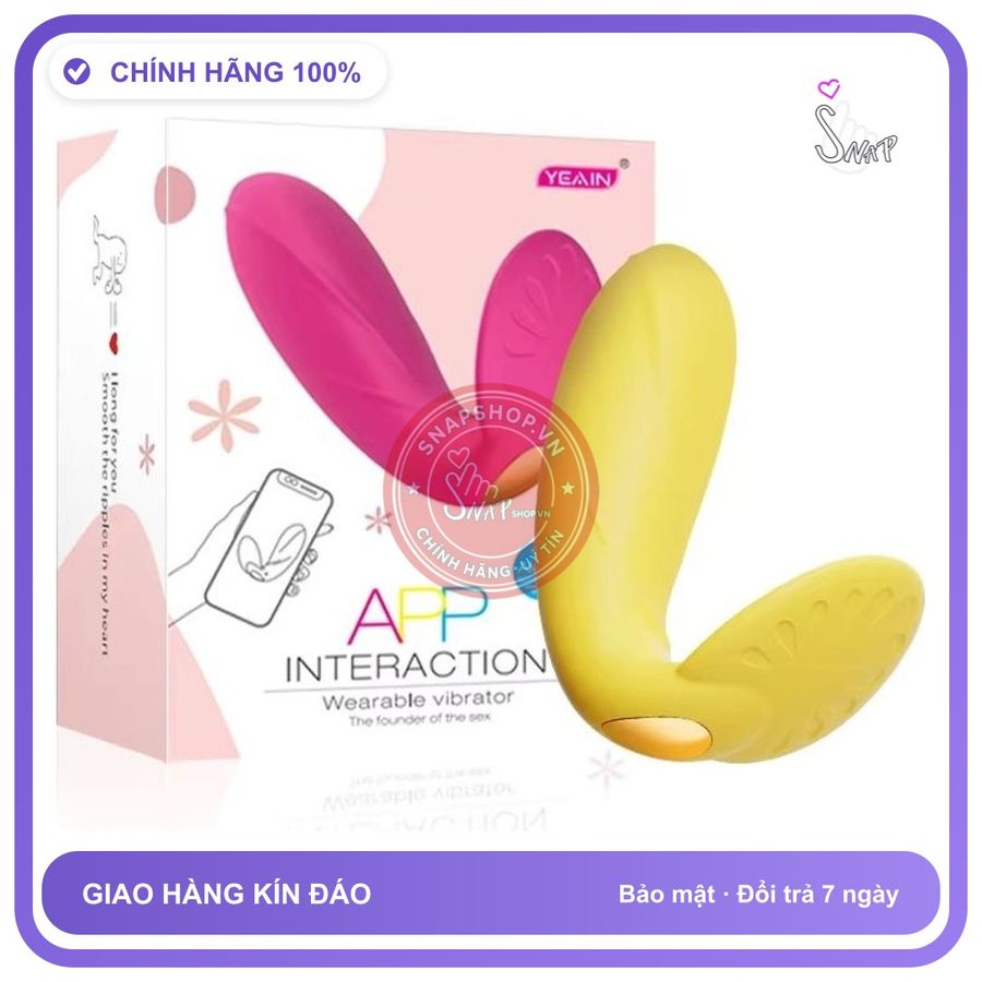 Trứng Rung Yeain Wearable Vibrator Điều Khiển App - Sạc Điện chính hãng - sạc USB, điều khiển qua app, điều khiển từ xa - giao hàng che tên kín đáo