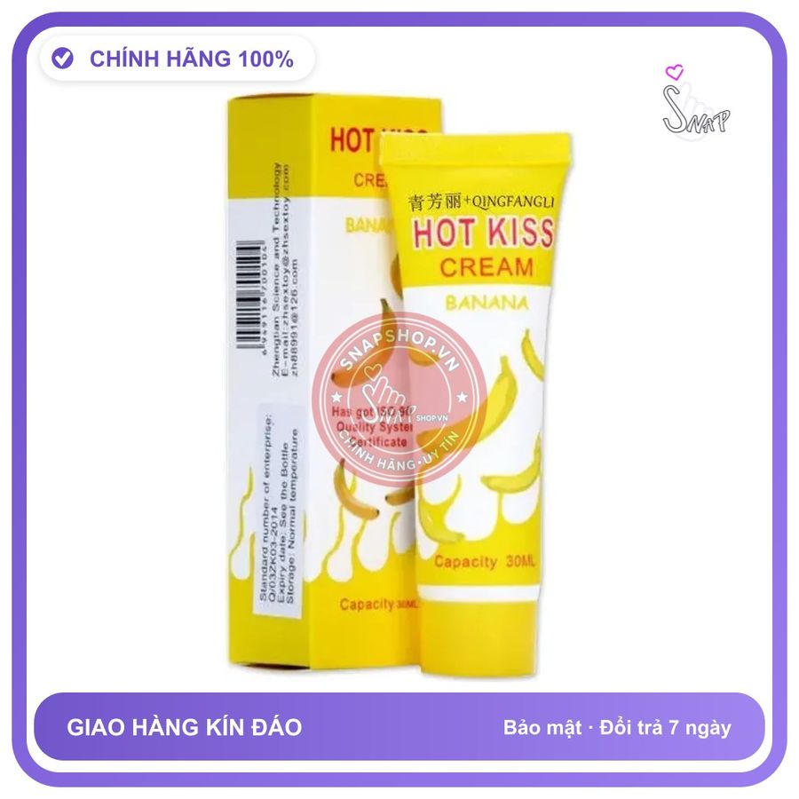 Gel Bôi Trơn Kiss Hương Chuối 30ml chính hãng - dung tích 30ml, dịu nhẹ an toàn cho da, dễ rửa sạch - giao hàng che tên kín đáo