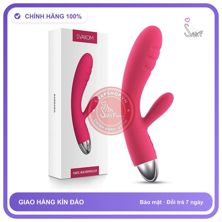 Svakom Barbara Rung Hai Nhánh Massage Cực Mạnh Pin Lâu chính hãng - sạc USB, chống nước, silicone mềm - giao hàng che tên kín đáo