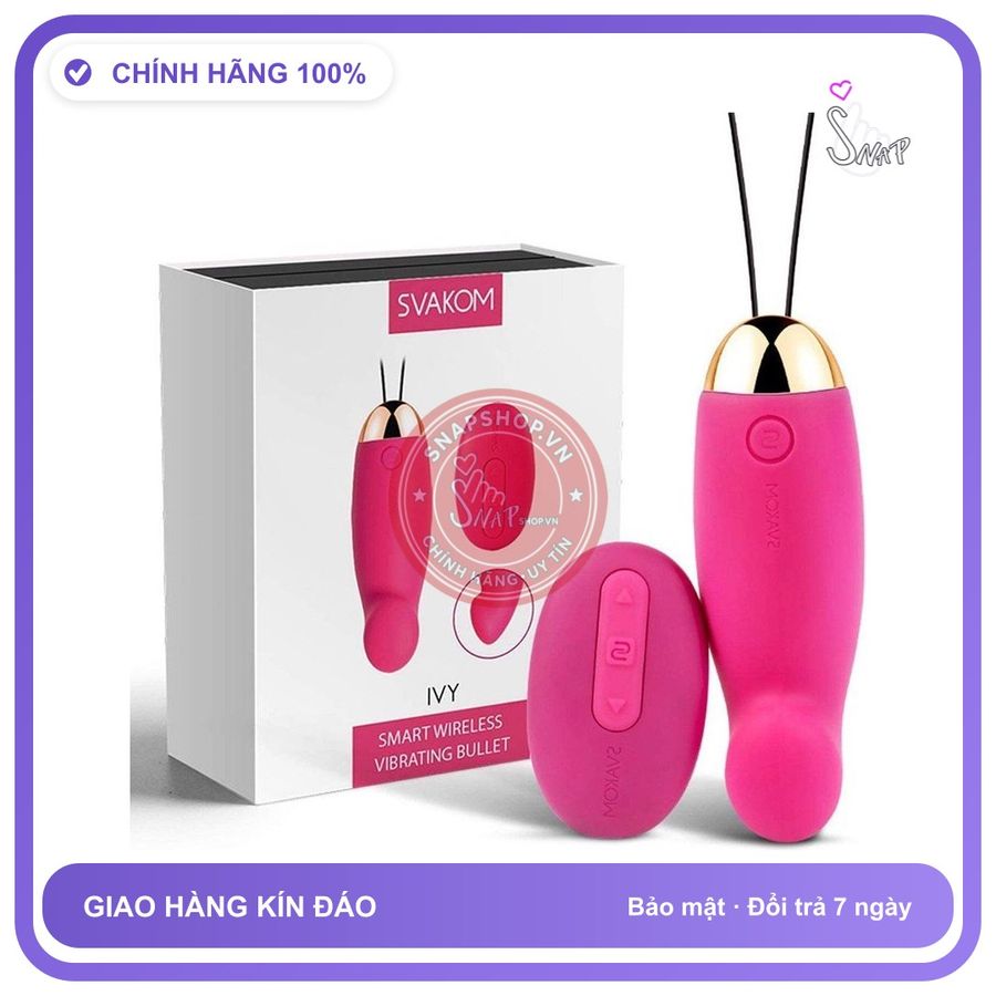 Svakom Ivy Trứng Rung Tình Yêu Kích Thích Cực Phê chính hãng - sạc USB, điều khiển từ xa, chống nước - giao hàng che tên kín đáo