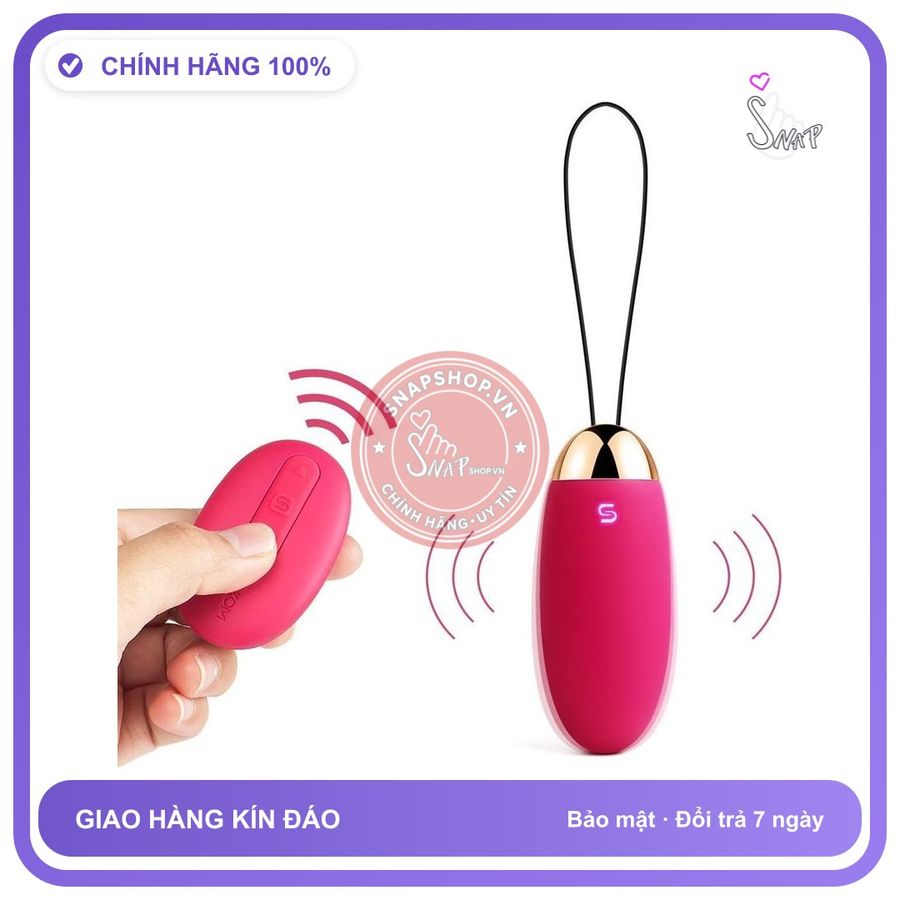 Svakom Elva Trứng Rung Kích Thích Âm Đạo Điều Khiển Từ Xa chính hãng - silicone mềm mại, chất liệu an toàn cho da, dễ vệ sinh - giao hàng che tên kín đáo