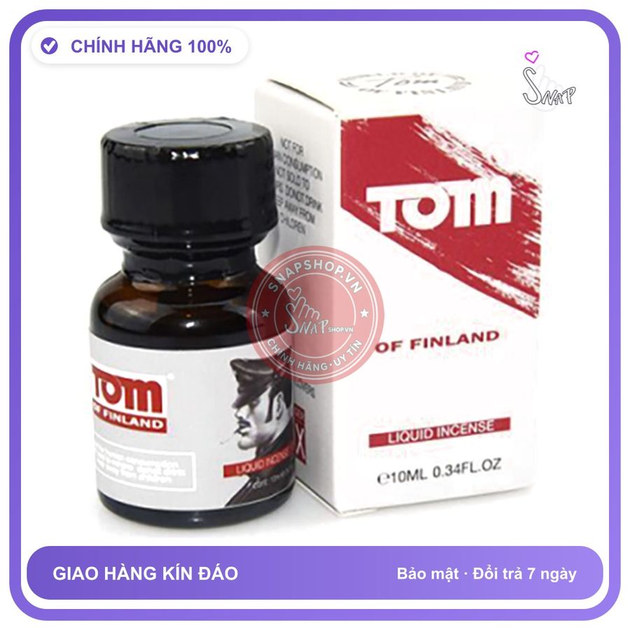 Popper Chính Hãng TOM OF FINLAND 10ml - chai 10ml, hương dịu không nồng, hàng chuẩn nhập khẩu - giao hàng che tên kín đáo