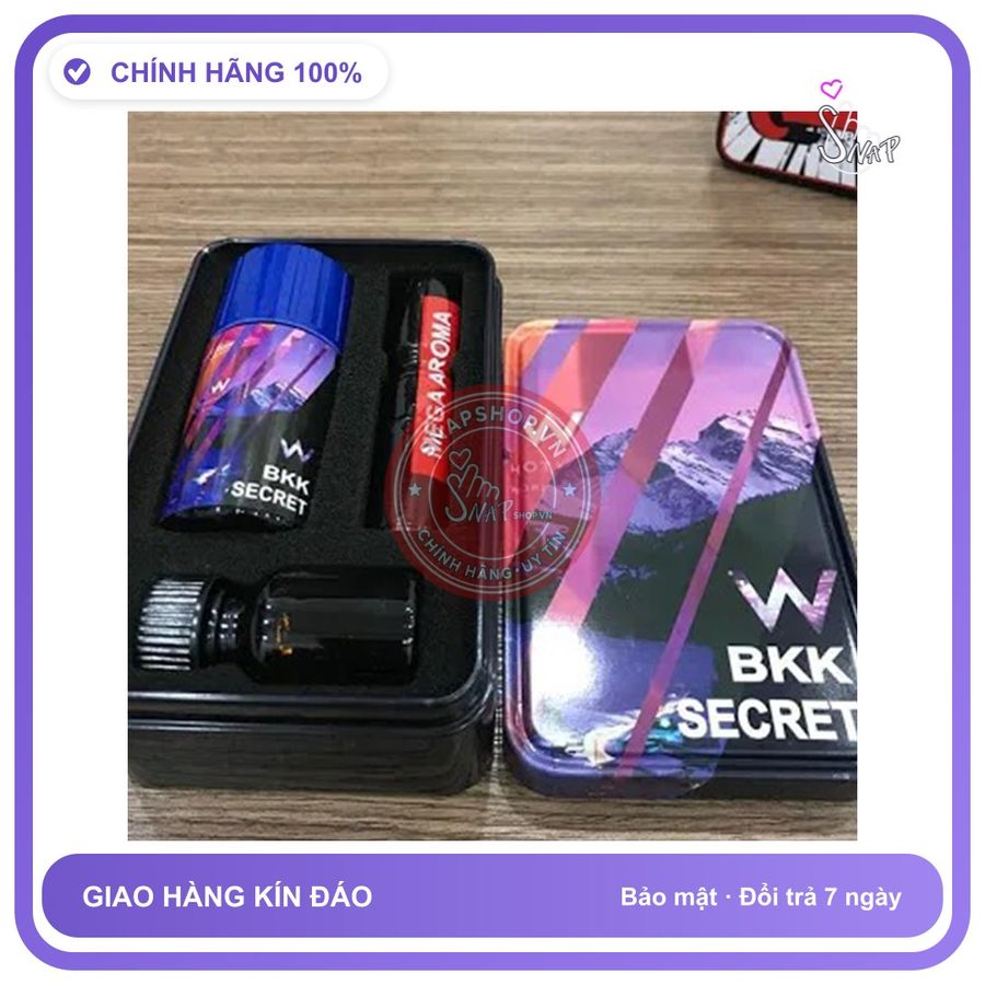 Popper BKK Secrect Chính Hãng 40ml - chai 30ml, dòng mạnh, hàng chuẩn nhập khẩu - giao hàng che tên kín đáo