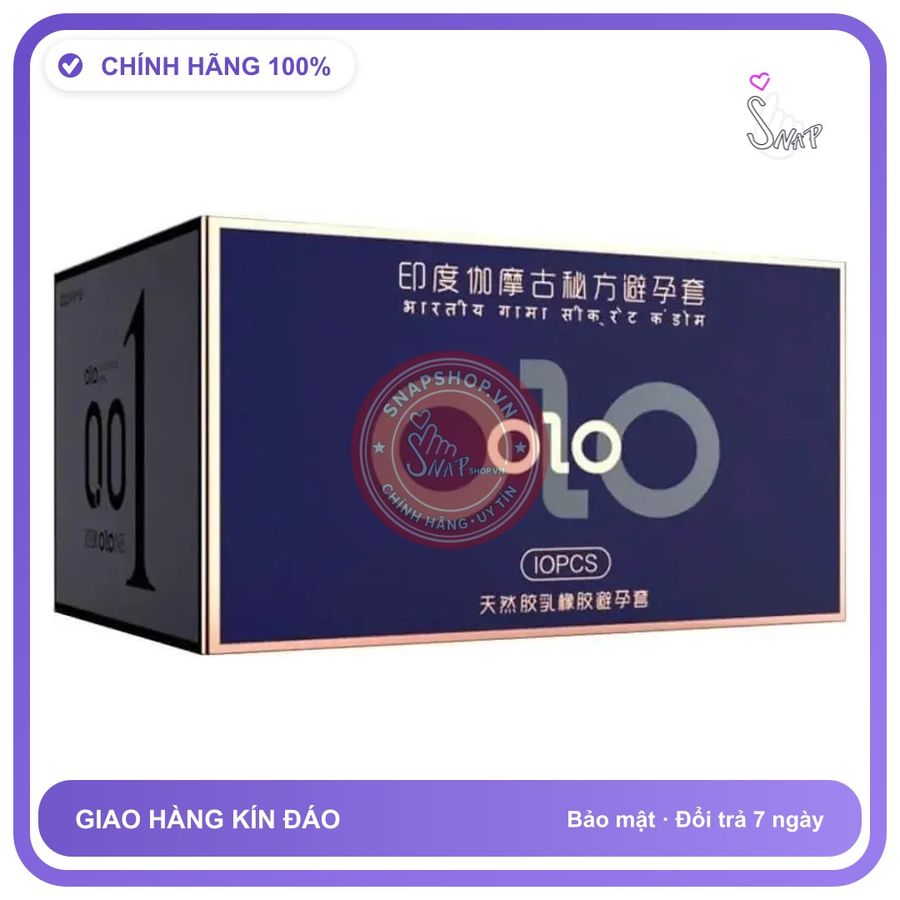 Bao Cao Su OLO 0.01 Xanh - Siêu Mỏng, Hộp 10 Cái chính hãng - hỗ trợ kéo dài, có hương thơm, ôm sát cảm giác thật - giao hàng che tên kín đáo