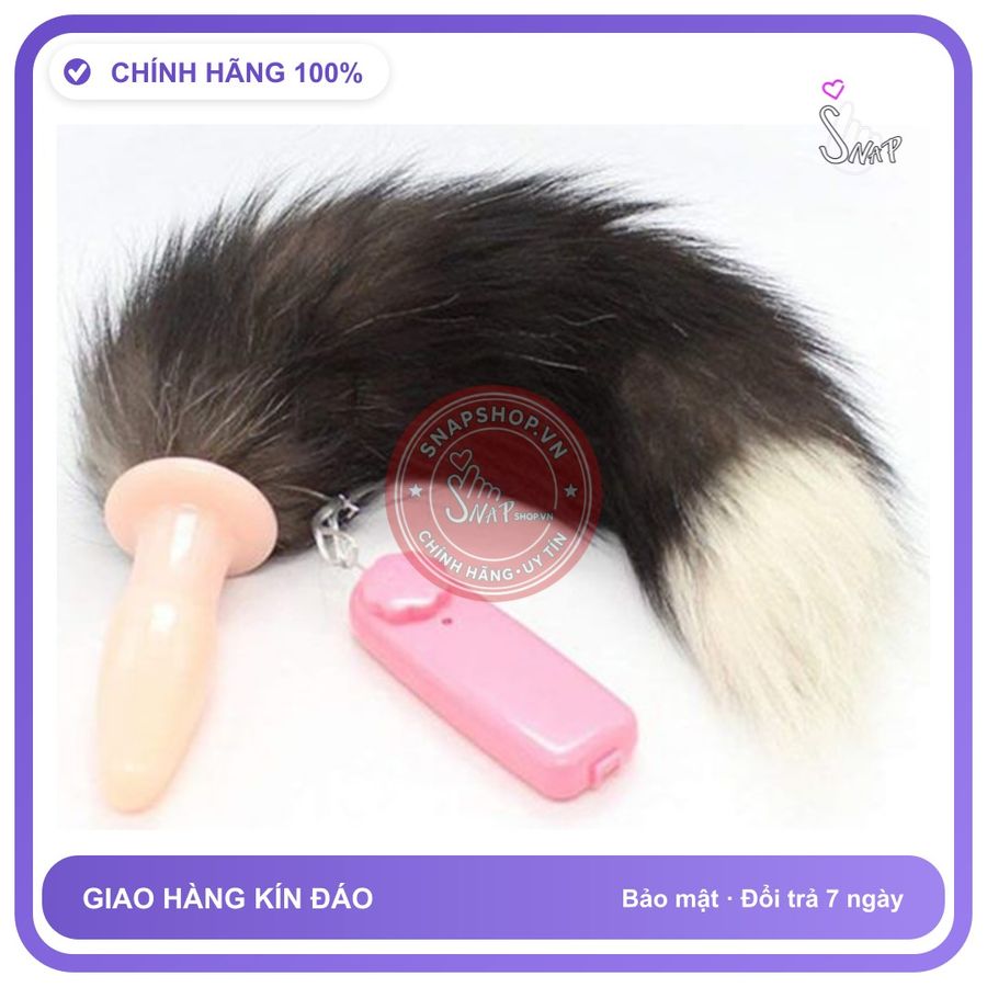 Đuôi Cáo Silicon Có Rung chính hãng - chất vải mềm mát, đường may tỉ mỉ, tôn dáng quyến rũ - giao hàng che tên kín đáo