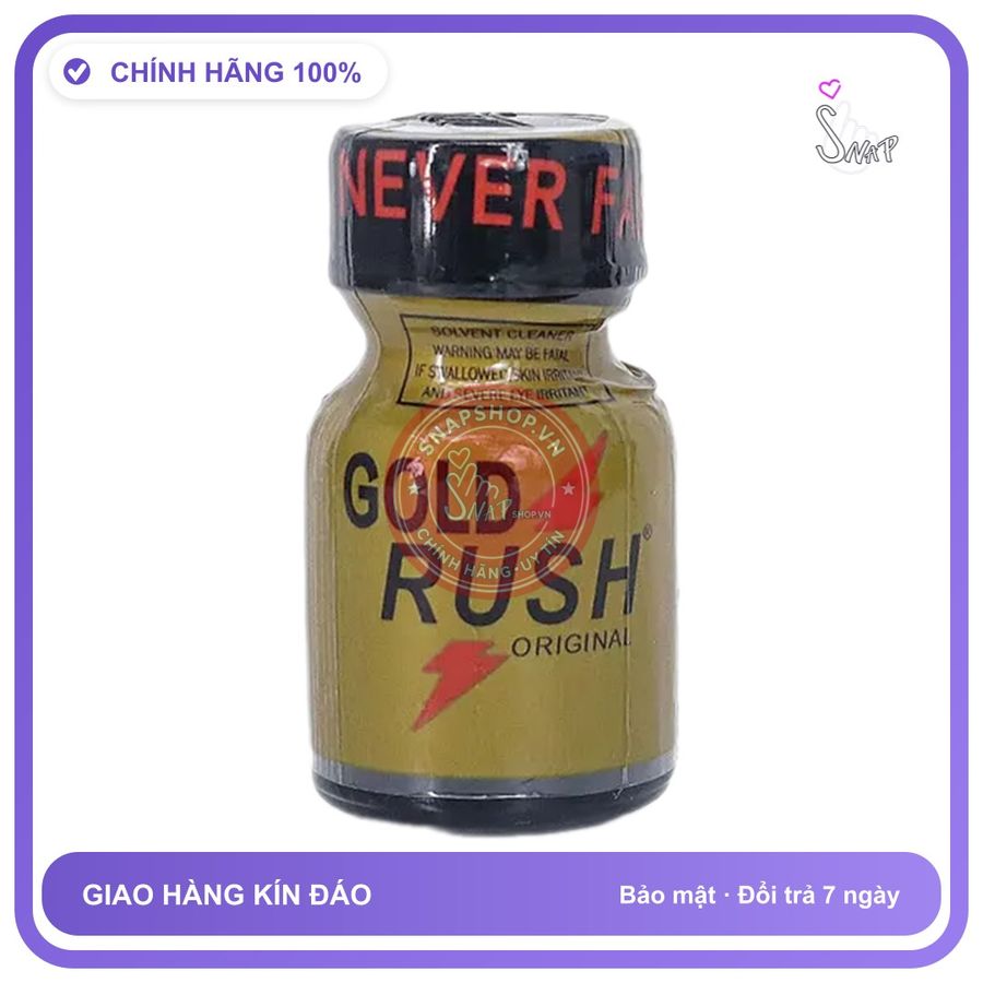 Popper Gold Rush 10ml Chính Hãng PWD (USA) - chai 10ml, hàng chuẩn nhập khẩu, nắp kín không bay hơi - giao hàng che tên kín đáo