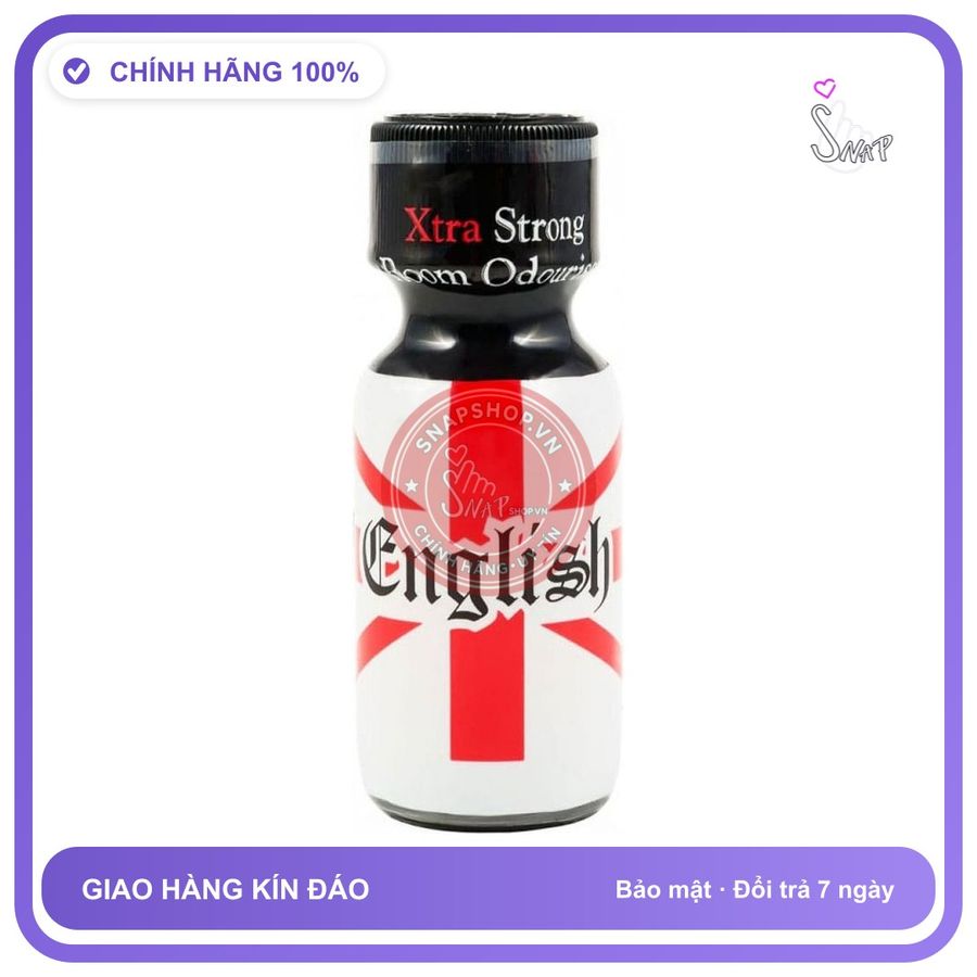 Popper English 30ml Chính Hãng (USA) - chai 30ml, hàng chuẩn nhập khẩu, nắp kín không bay hơi - giao hàng che tên kín đáo