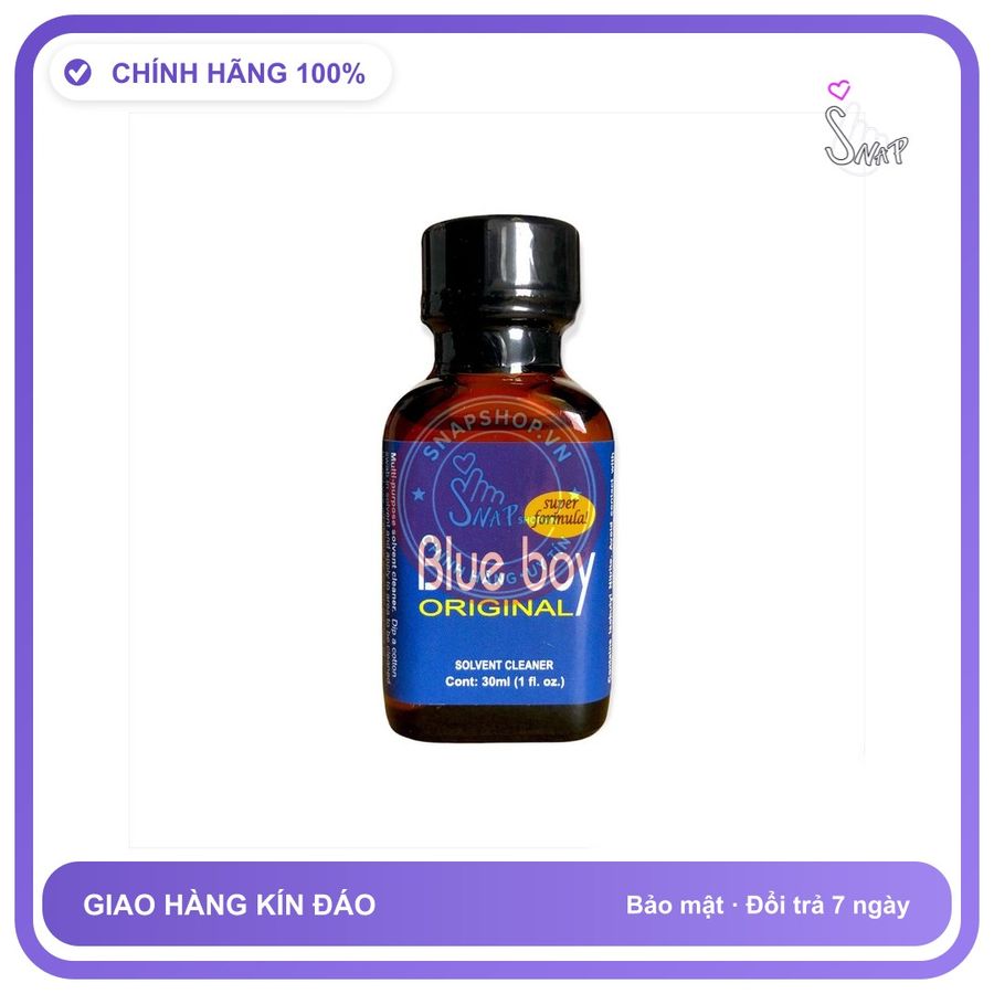 Popper Blue Boy 30ml Chính Hãng (USA) - chai 30ml, hàng chuẩn nhập khẩu, nắp kín không bay hơi - giao hàng che tên kín đáo