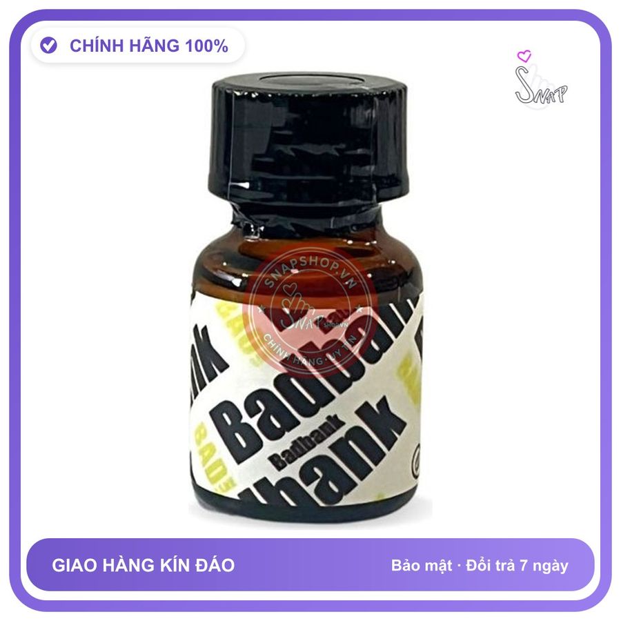 Popper Badbank 10ml Dành Cho Bot Kích Thích Siêu Mạnh chính hãng - chai 10ml, hương dịu không nồng, hàng chuẩn nhập khẩu - giao hàng che tên kín đáo