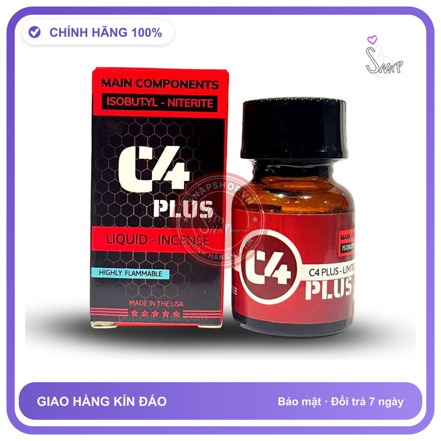 Popper C4 Đỏ 10ml Cực Phê Cho Top Và Bot chính hãng - chai 10ml, hương dịu không nồng, hàng chuẩn nhập khẩu - giao hàng che tên kín đáo