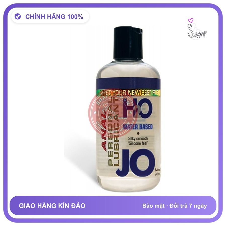 Gel Bôi Trơn JO H2O 135ml chính hãng - gốc nước không dính rít, dung tích 135ml, dùng được cho hậu môn - giao hàng che tên kín đáo