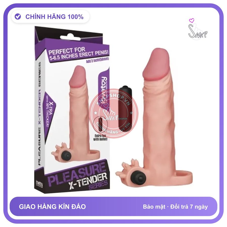 Bao Cao Su Đôn Dên Tăng Kích Thước Rung Tender 2 chính hãng - ôm sát cảm giác thật, chất liệu latex an toàn, hàng nhập khẩu - giao hàng che tên kín đáo