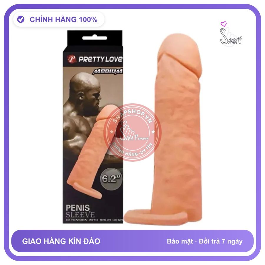 Bao Cao Su Đôn Dên Tăng Kích Thước Pretty Love Medium 6.2 chính hãng - hộp 1 cái, có hương thơm, ôm sát cảm giác thật - giao hàng che tên kín đáo