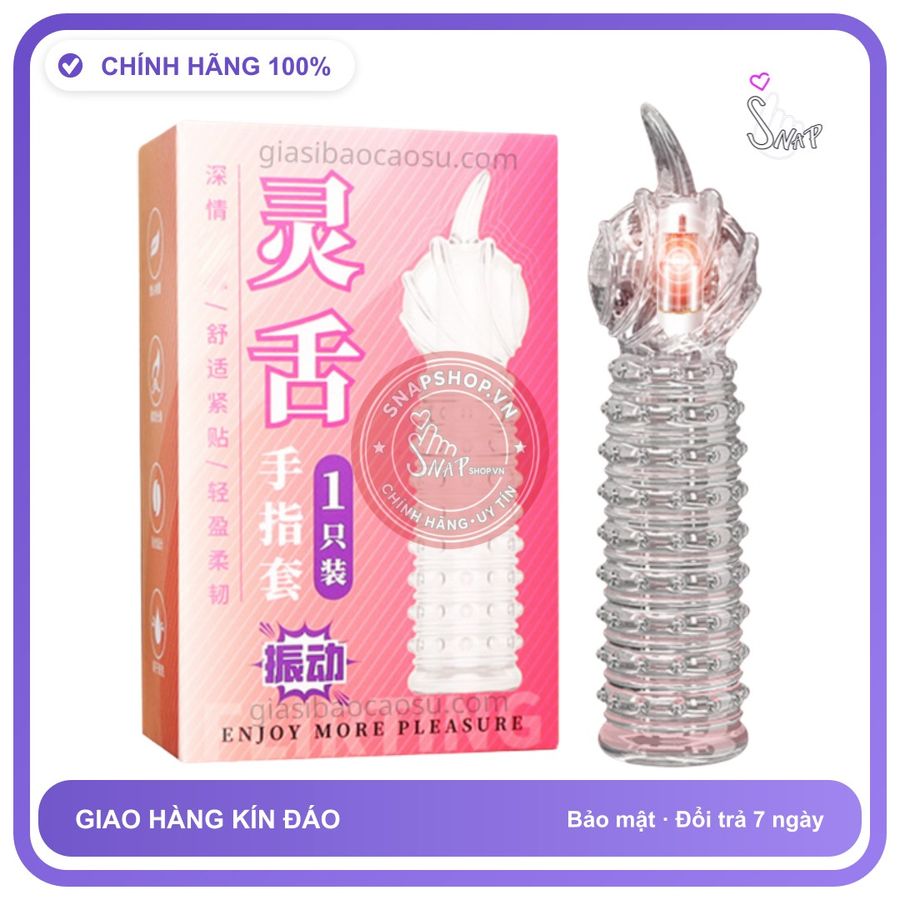 Bao Cao Su Đôn Ngón Tay Cao Cấp JIYU Rung Móc chính hãng - hộp 1 cái, ôm sát cảm giác thật, chất liệu latex an toàn - giao hàng che tên kín đáo
