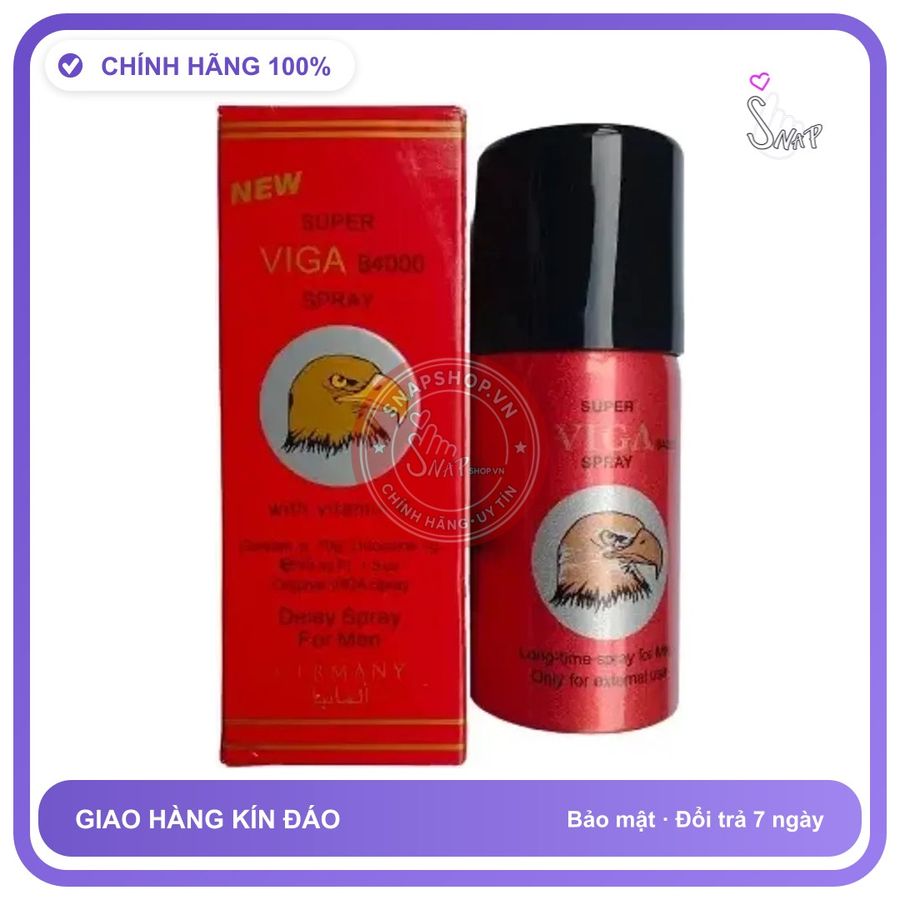 Chai Xịt Đức Super Viga 84000 - Kéo Dài 35ml chính hãng - kéo dài thời gian, 45ml, thấm nhanh không nhờn rít - giao hàng che tên kín đáo
