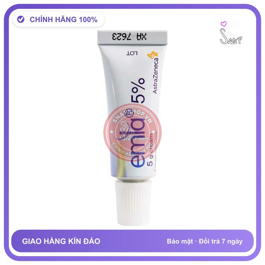 Gel Bôi Emla Cream 5% - Kéo Dài Thời Gian Chai 5g chính hãng - thấm nhanh không nhờn rít, dùng trước khi quan hệ, nhỏ gọn dễ mang theo - giao hàng che tên kín đáo