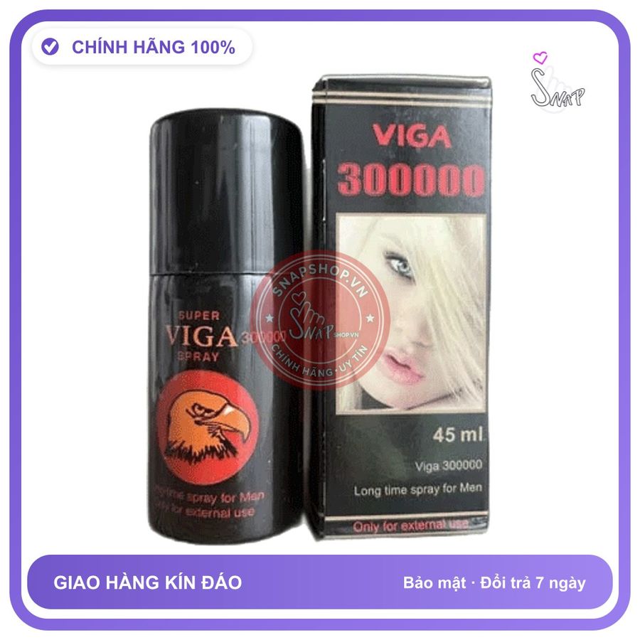 Chai Xịt Đức Viga 300000 - Kéo Dài Thời Gian - 45ml chính hãng - thấm nhanh không nhờn rít, dùng trước khi quan hệ, nhỏ gọn dễ mang theo - giao hàng che tên kín đáo