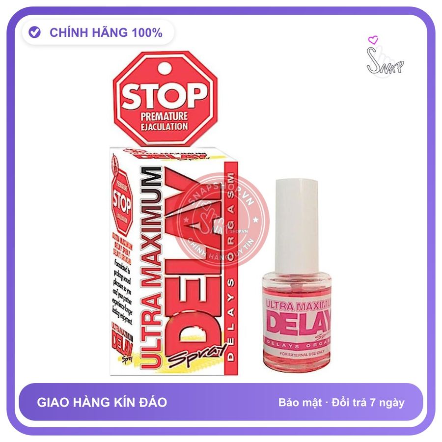 Chai Xịt USA Stop Ultra Maximun - Kéo Dài 15ml chính hãng - kéo dài thời gian, thấm nhanh không nhờn rít, dùng trước khi quan hệ - giao hàng che tên kín đáo