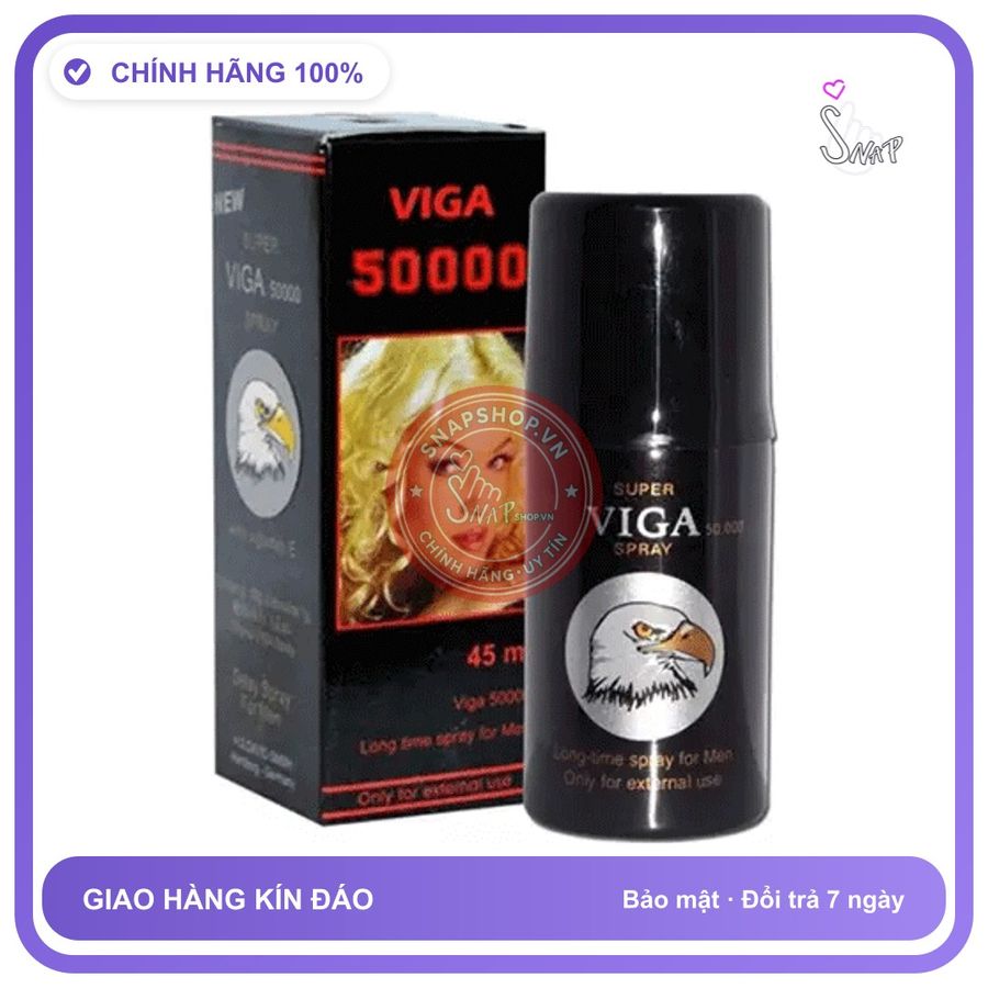 Chai Xịt Đức Viga 50000 – Kéo Dài Thời Gian – 45ml chính hãng - thấm nhanh không nhờn rít, dùng trước khi quan hệ, nhỏ gọn dễ mang theo - giao hàng che tên kín đáo